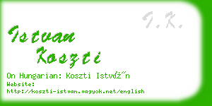 istvan koszti business card